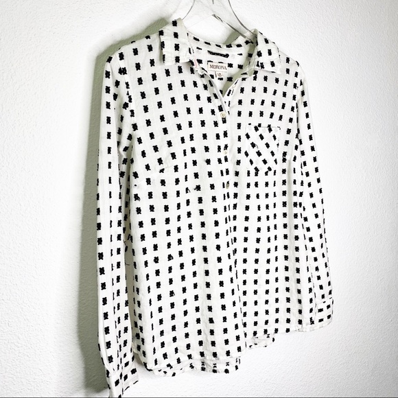 Merona Embroidered Long Sleeve Button Up - Picture 2 of 6